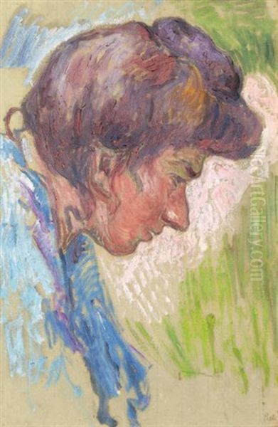Femme Au Chignon Oil Painting by Jean Misceslas Peske