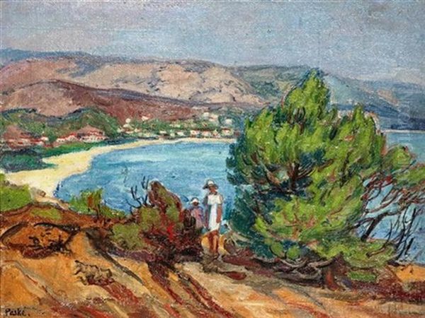 Filletes En Bord De Mer Oil Painting by Jean Misceslas Peske