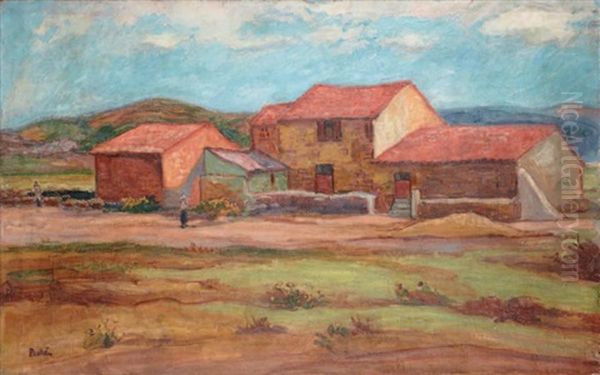 Bergerie Pres Du Lavandou Oil Painting by Jean Misceslas Peske