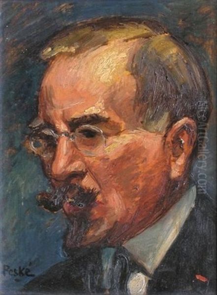 Autoportrait De L'artiste (?) Oil Painting by Jean Misceslas Peske