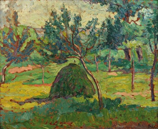 La Meule De Foin Oil Painting by Jean Misceslas Peske