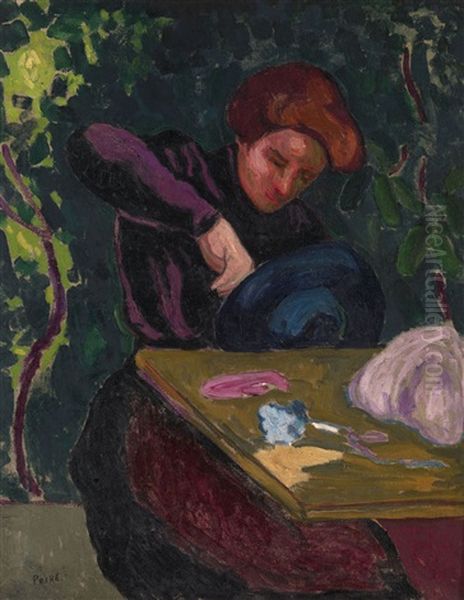 Milliner Oil Painting by Jean Misceslas Peske