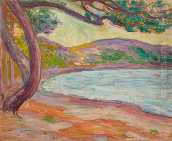 Sudliche Kunstenlandschaft Oil Painting by Jean Misceslas Peske