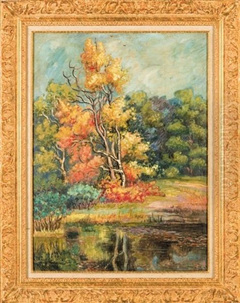 Landscape (?) Oil Painting by Jean Misceslas Peske