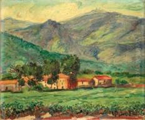 Paysage Oriental Oil Painting by Jean Misceslas Peske