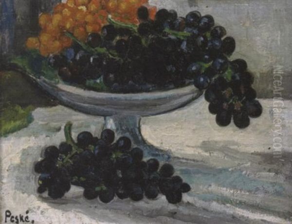 Raisins Et Coupe Oil Painting by Jean Misceslas Peske