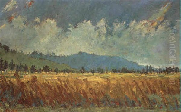 Le Champs De Ble Oil Painting by Jean Misceslas Peske