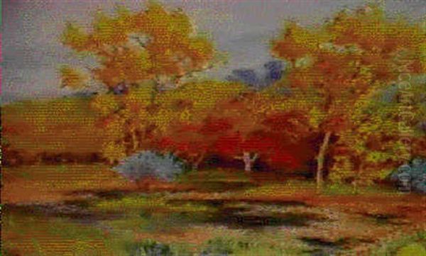 Clairiere A L'automne Oil Painting by Jean Misceslas Peske