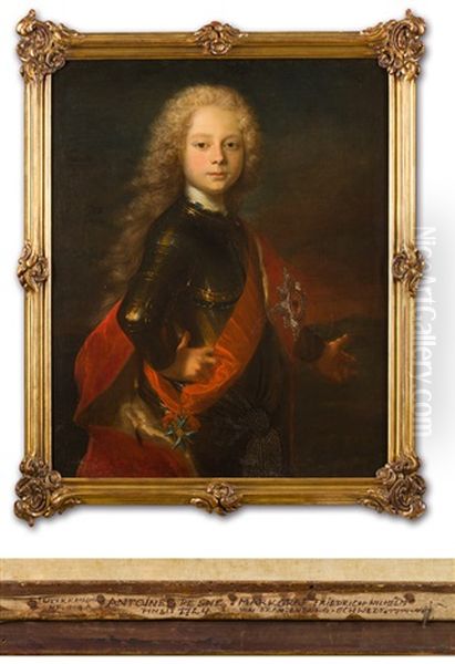 Markgraf Friedrich Wilhelm Zu Brandenburg-schwedt Oil Painting by Antoine Pesne