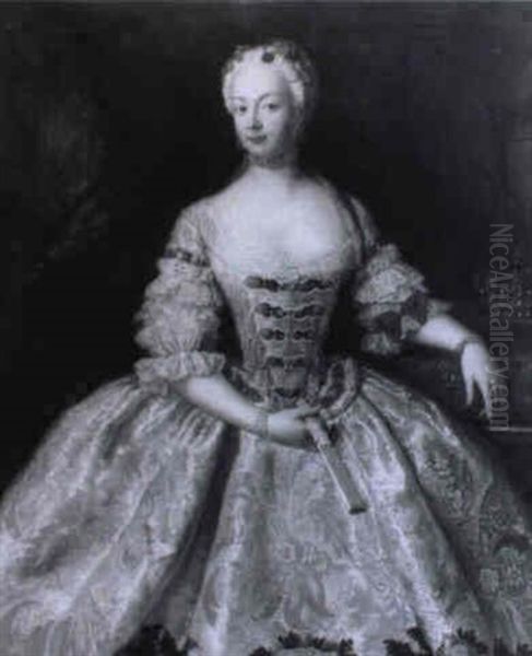 Konigin Elisabeth Christine Von Preusen (1715-1797) Oil Painting by Antoine Pesne