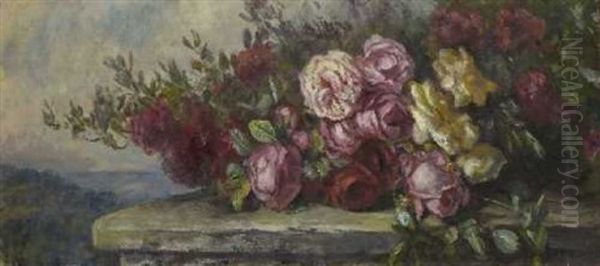 Rosenstillleben Oil Painting by Anna Peters