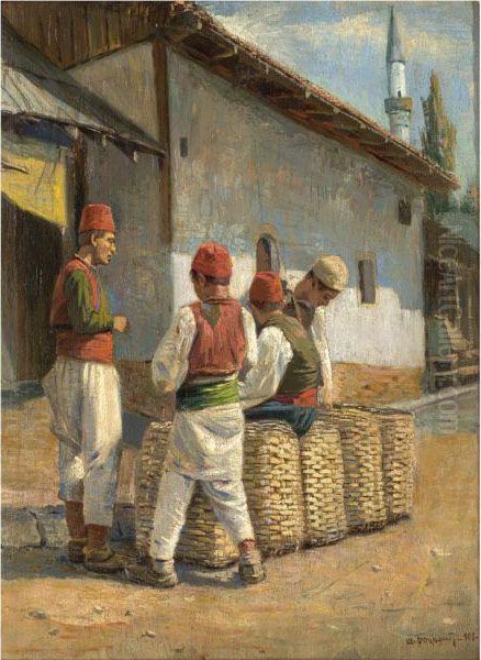 The Laundrymen Oil Painting by Spiro Bocarie