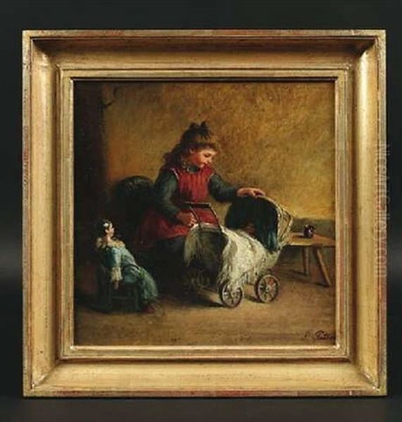 Die Puppenmutter Oil Painting by Pietronella Peters