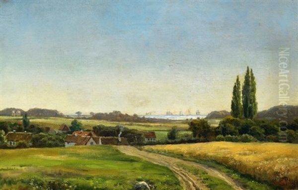 Landschaft Mit Blick Auf Den Oresund Oil Painting by Edvard Frederik Petersen