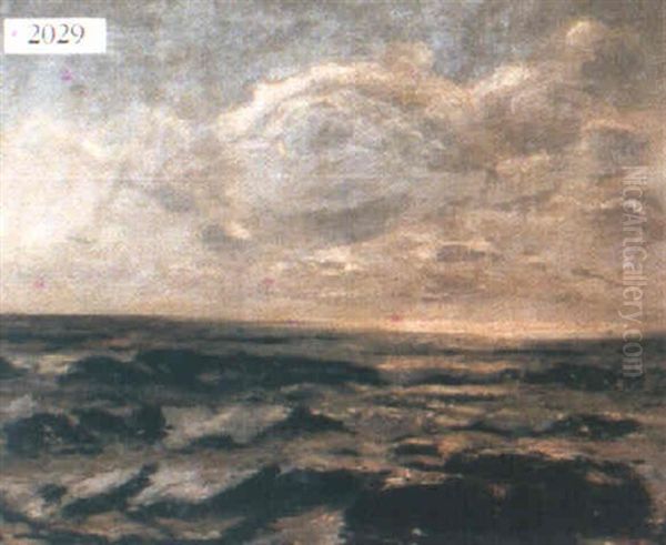 Seascape Oil Painting by Heinrich Petersen