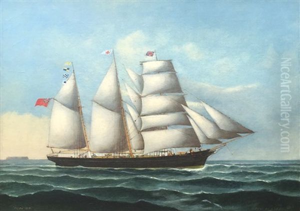 The Schooner Heroine Oil Painting by Heinrich And. Sophus Petersen
