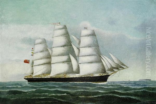 The Lenore Bound For Hamburg Oil Painting by Heinrich And. Sophus Petersen