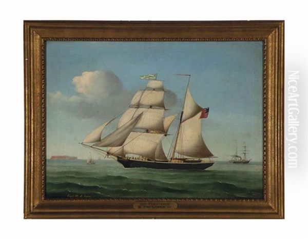 The Sailship Constance Oil Painting by Heinrich And. Sophus Petersen