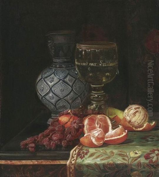 Stilleben Oil Painting by Sofus Petersen