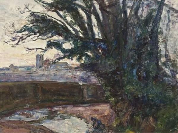 Paysage Avec Lavandiere En France Oil Painting by Eugene Boch