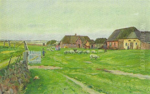 Dorf Kampen Auf Sylt Oil Painting by Heinrich Petersen-Flensburg