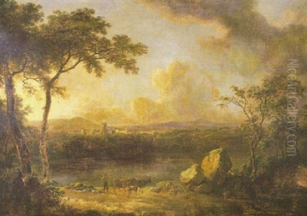 Paisaje Con Pastor Oil Painting by Sebastian Pether