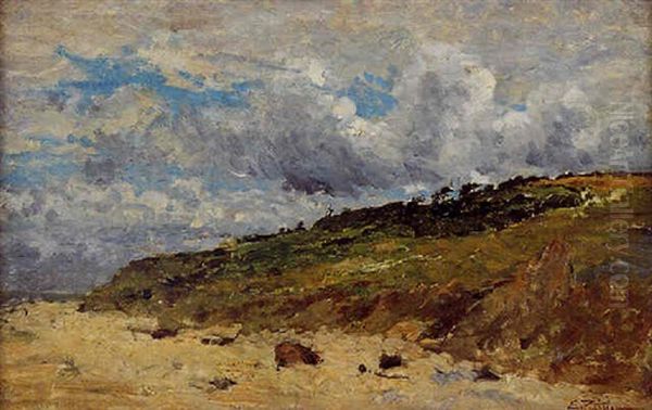 La Cote Vendeenne Oil Painting by Edmond Marie Petitjean