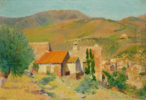Village En Provence Oil Painting by Hippolyte Petitjean