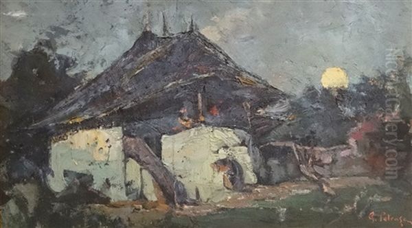 Full Moon Oil Painting by Petrascu Gheorghe