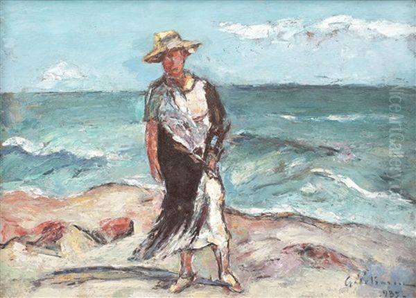 Pe Malul Marii Oil Painting by Petrascu Gheorghe