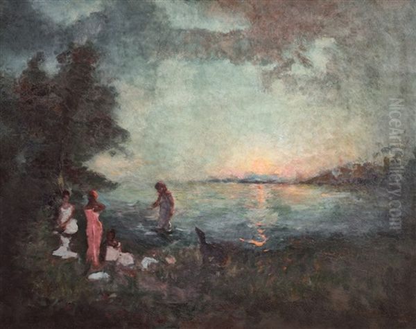 La Scaldat Oil Painting by Petrascu Gheorghe