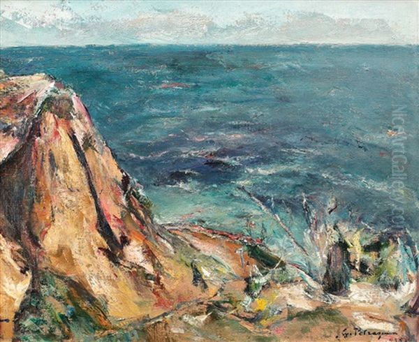 Marea La Techirghiol Oil Painting by Petrascu Gheorghe