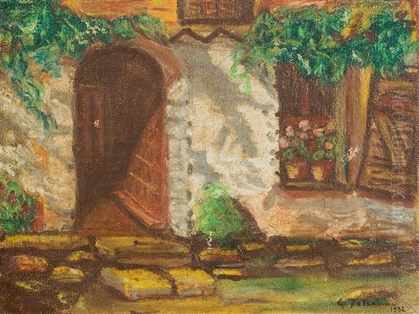 An Inviting House An Inviting House Oil Painting by Petrascu Gheorghe