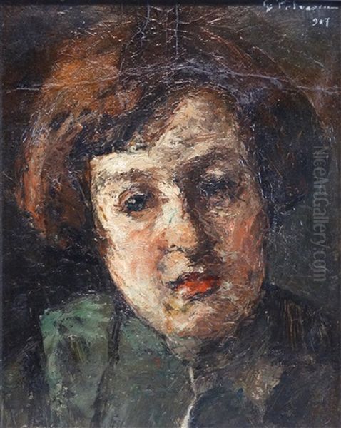 Woman Portrait Oil Painting by Petrascu Gheorghe