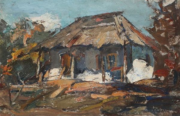 Casa La Tara Oil Painting by Petrascu Gheorghe