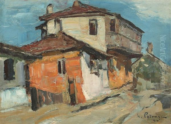 Case Vechi La Silistra Oil Painting by Petrascu Gheorghe