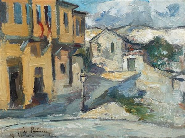 Strada Din Balcic Oil Painting by Petrascu Gheorghe