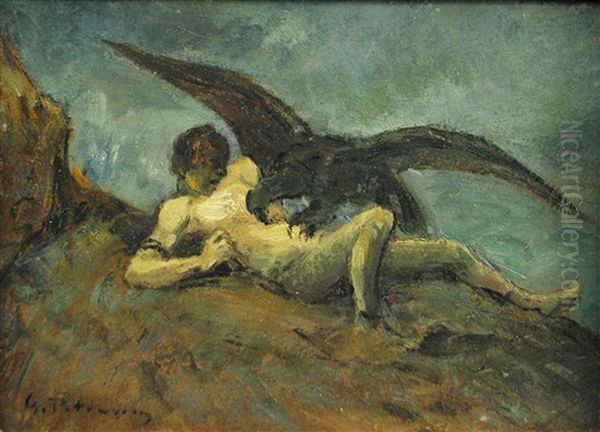 Prometheus (decorative Project) Oil Painting by Petrascu Gheorghe