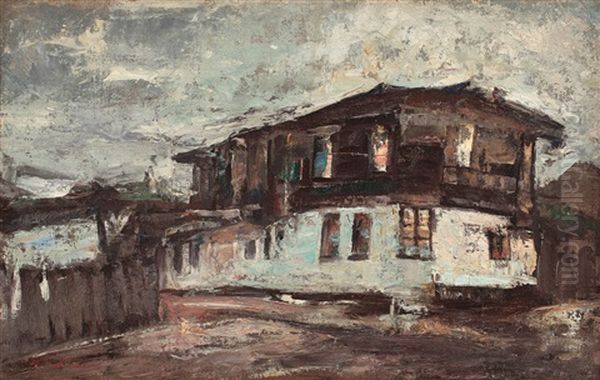 Case La Silistra Oil Painting by Petrascu Gheorghe