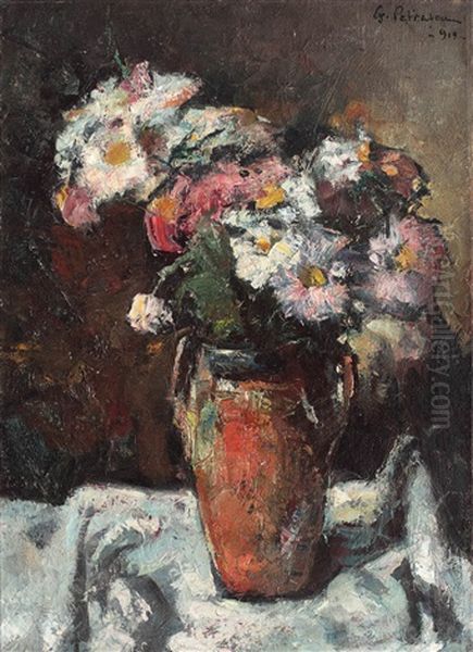 Wild Flowers Oil Painting by Petrascu Gheorghe