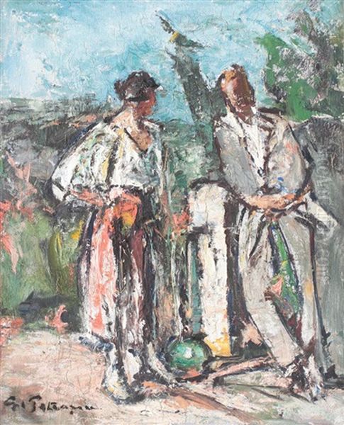 La Cismea Oil Painting by Petrascu Gheorghe