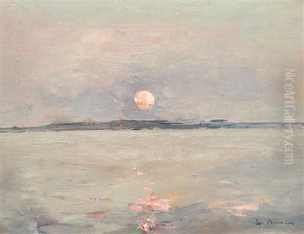 Apus La Saint Malo Oil Painting by Petrascu Gheorghe