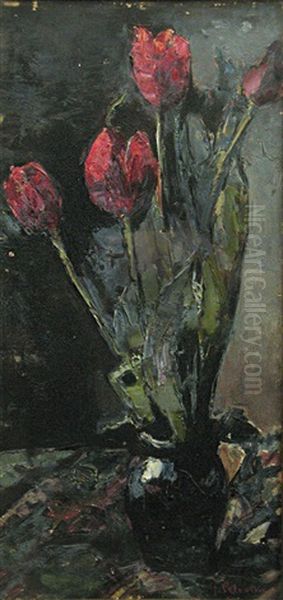 Tulips Oil Painting by Petrascu Gheorghe
