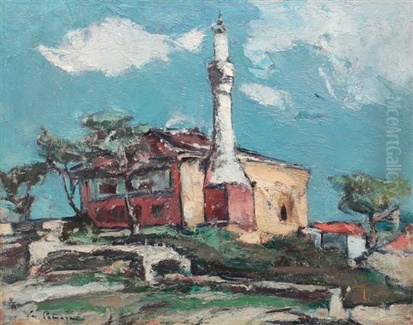Landscape From Mangalia Oil Painting by Petrascu Gheorghe
