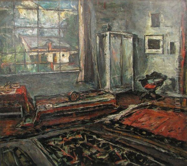 The Shop In Targoviste Oil Painting by Petrascu Gheorghe