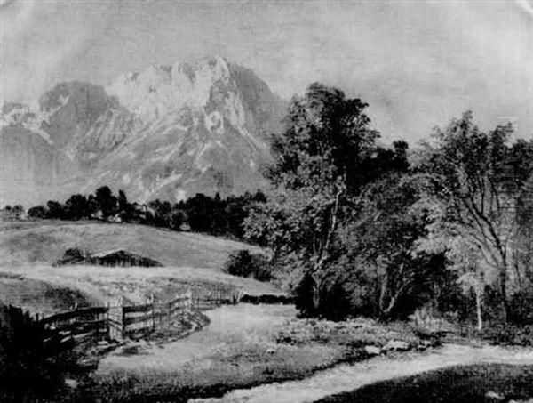 Landschaft Oil Painting by Konrad Petrides