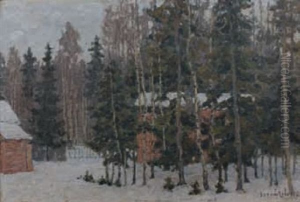 En Hiver Dans Les Bois Oil Painting by Petr Ivanovich Petrovichev