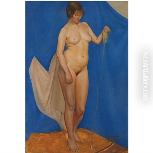 Nude Oil Painting by Kuzma Sergievitch Petrov-Vodkin
