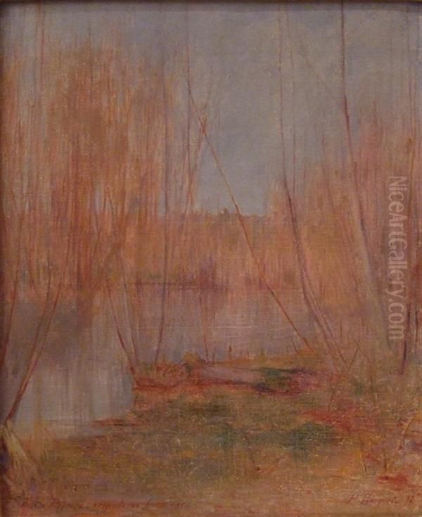 Paysage En Bord De Vesle Oil Painting by Paul Bocquet