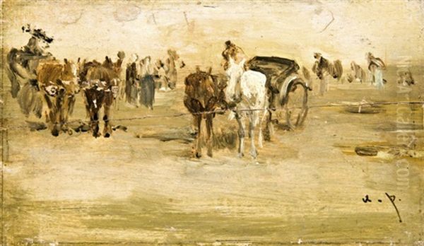 Magyar Fogat Oil Painting by August Xaver Karl von Pettenkofen